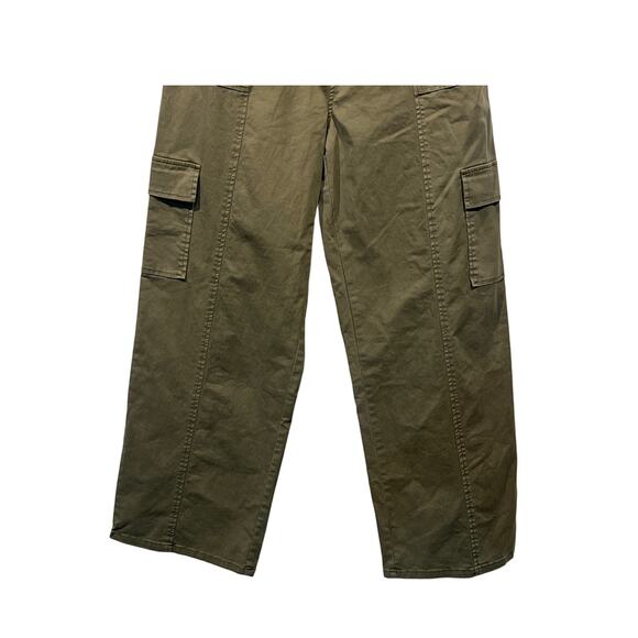 RAILS WOMENS SIZE LARGE BODIE CARGO TWILL WIDE LEG PANTS DARK OLIVE GREEN NEW - Picture 8 of 14